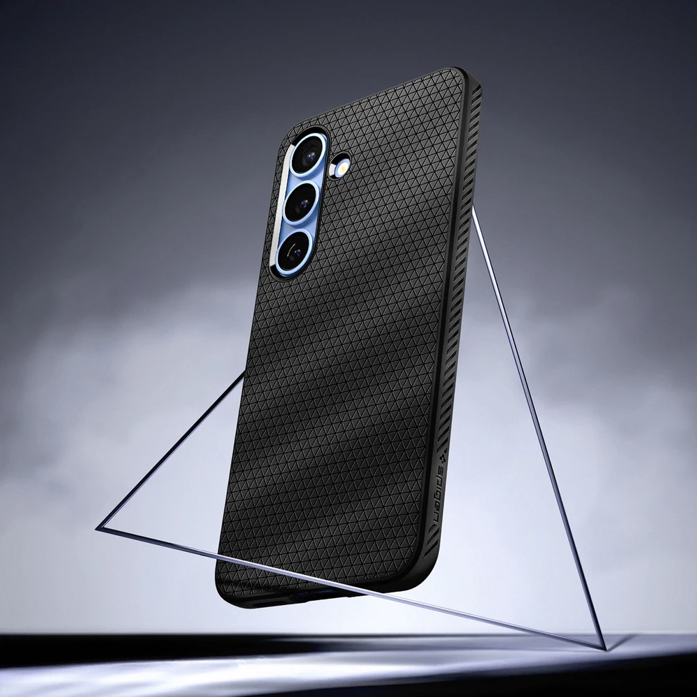 Spigen dėklas LIQUID AIR skirtas Samsung Galaxy S25 matte juodos spalvos