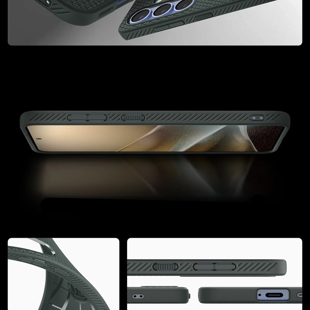 Dėklas Spigen Liquid Air Galaxy S25 abyss žalias