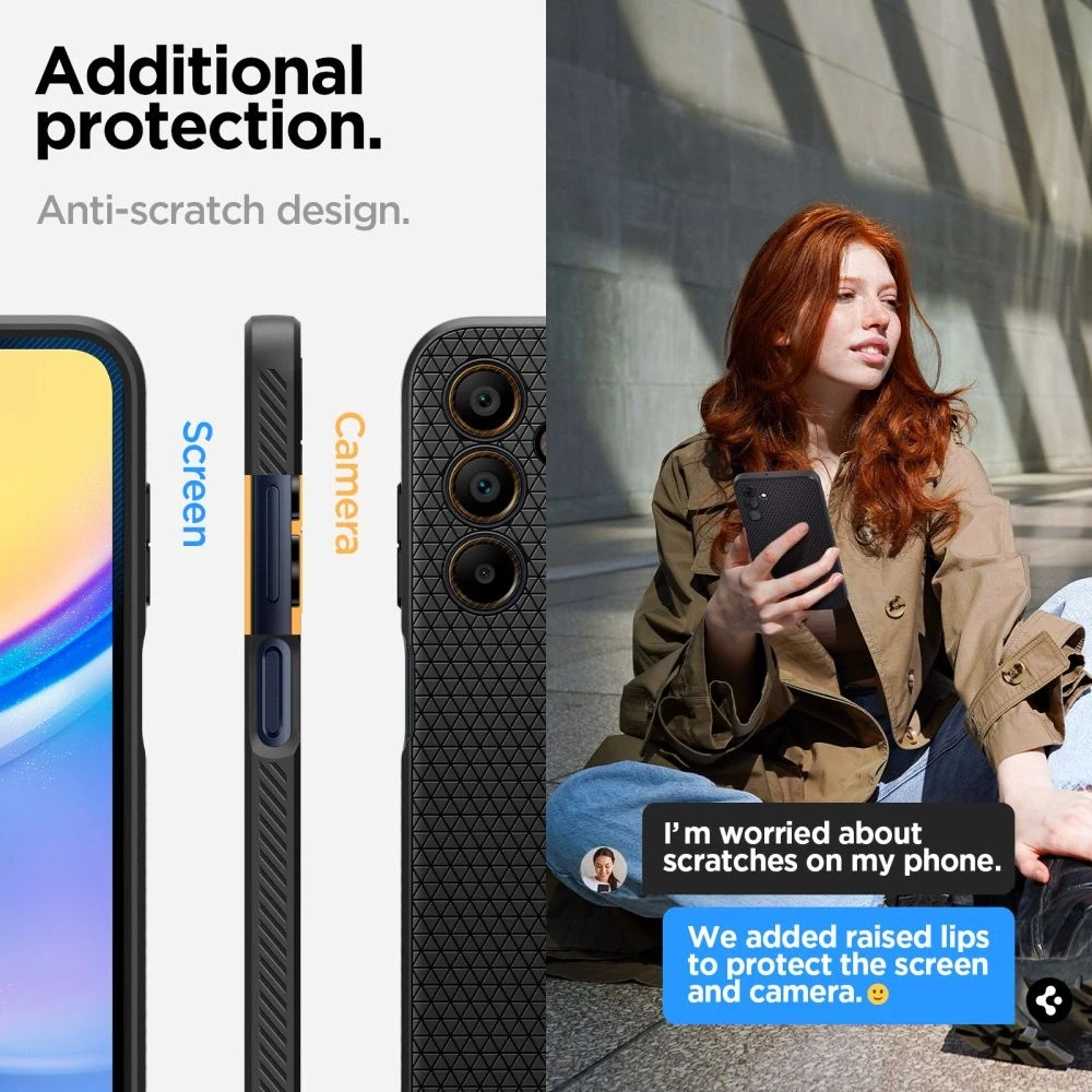 Spigen Liquid Air dėklas skirtas Samsung Galaxy A15 5G, spalva - Matte Black