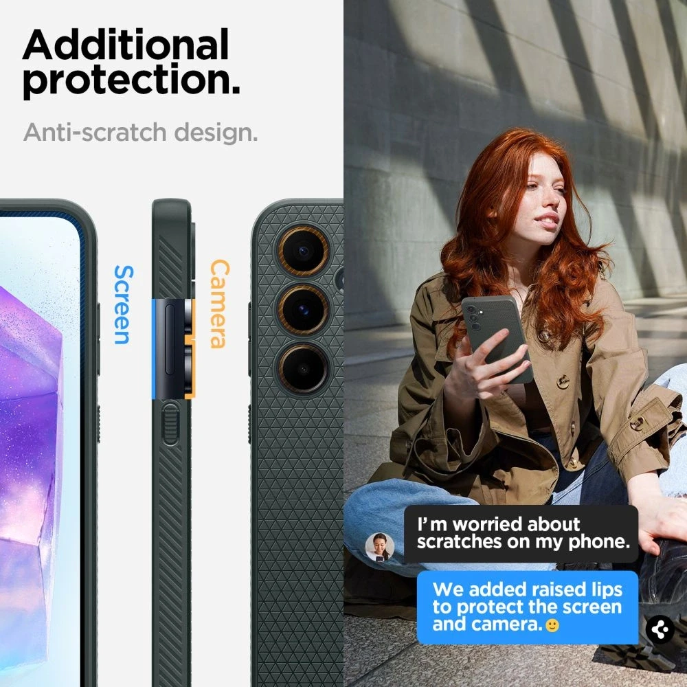 Spigen Liquid Air dėklas skirtas Samsung Galaxy A55 5G, spalva - Abyss Green