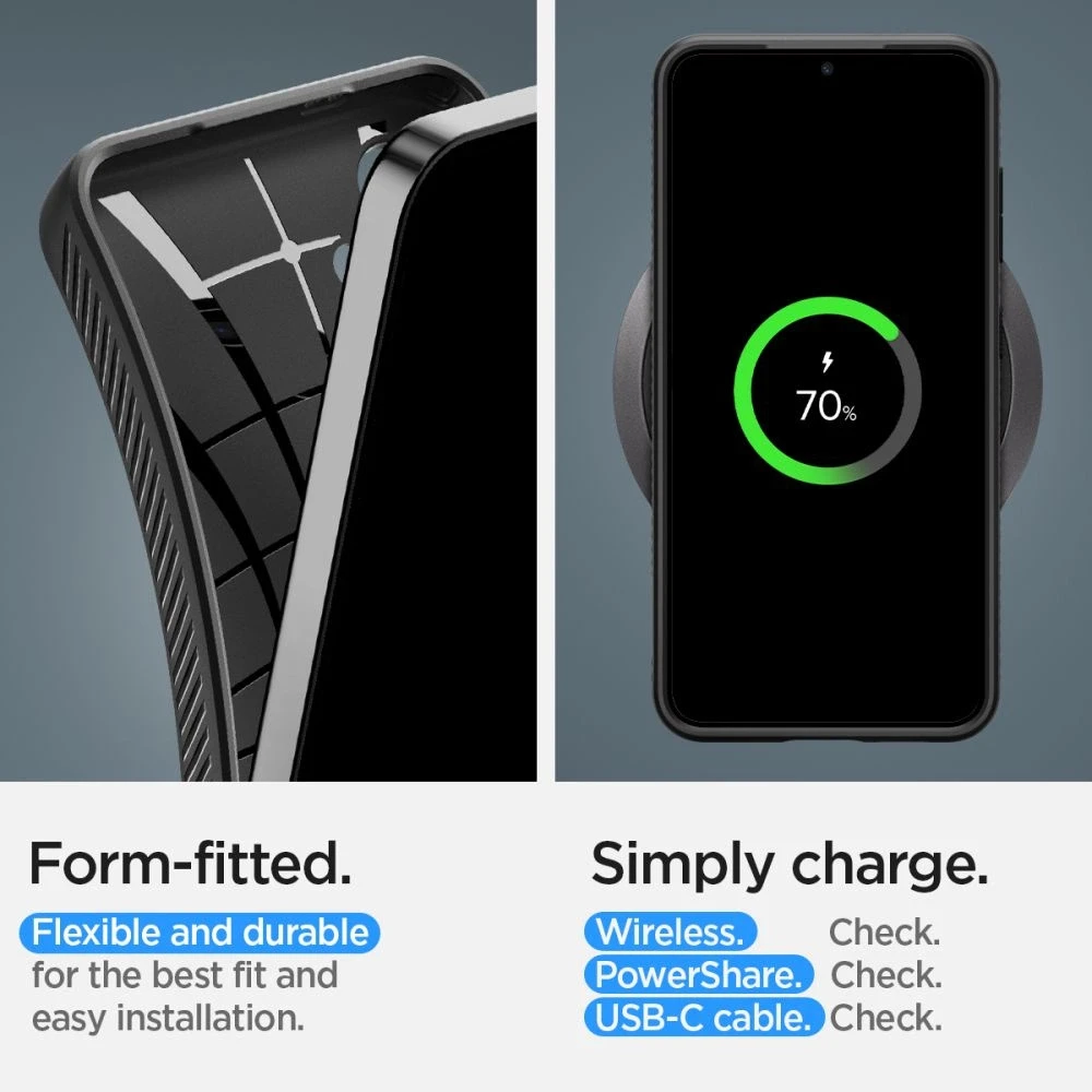Spigen Liquid Air dėklas skirtas Samsung Galaxy S24 Plus, spalva - Matte Black