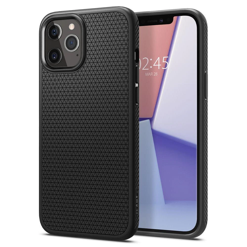Spigen Liquid Air dėklas skirtas Apple iPhone 12 Pro Max, spalva - Matte Black