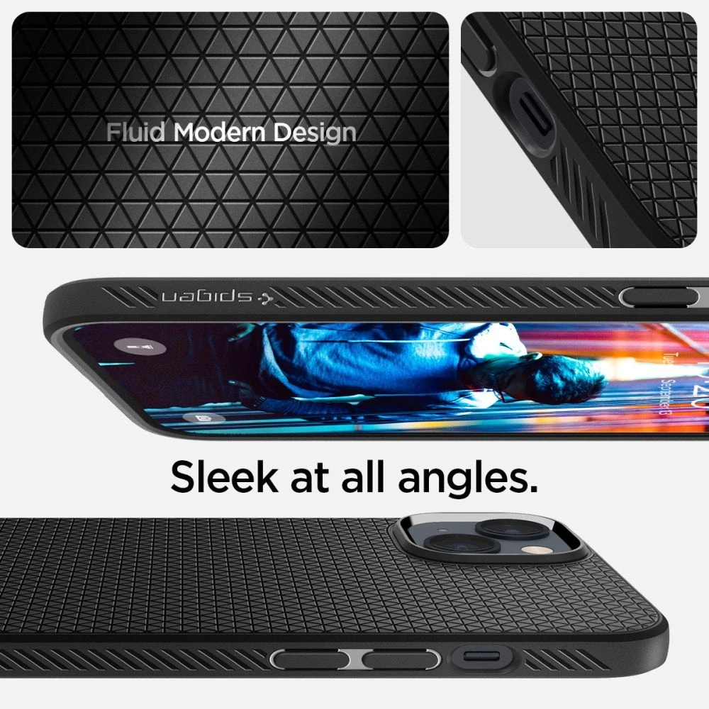 Dėklas SPIGEN LIQUID AIR IPHONE 14 MATTE Juodas