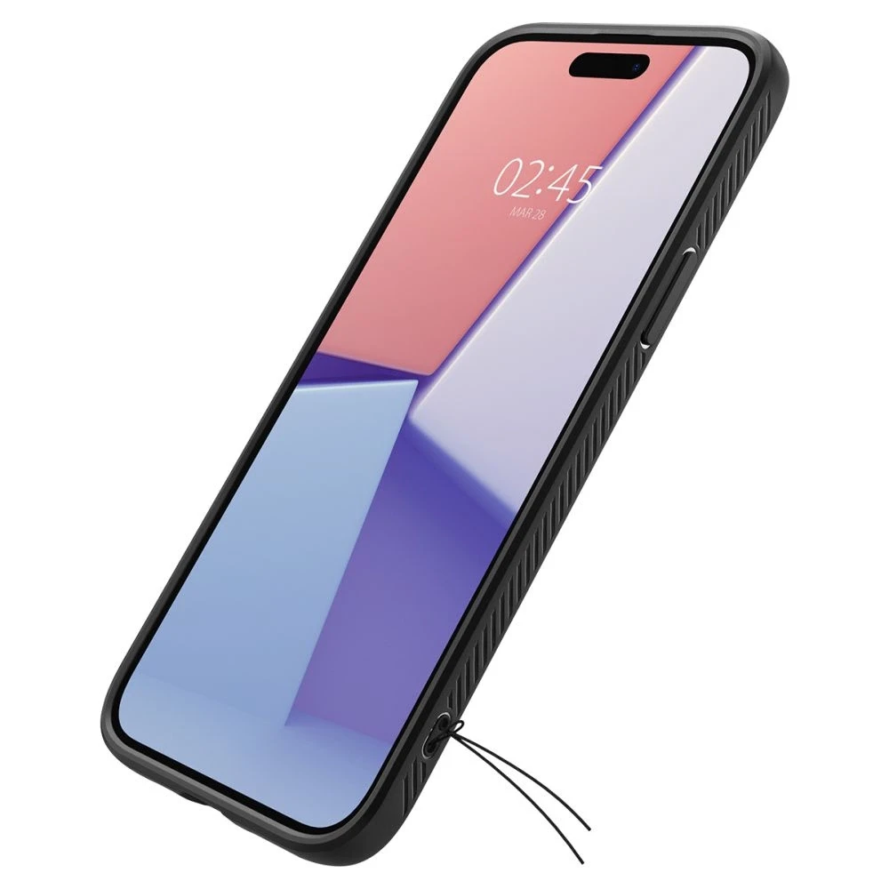 Dėklas Spigen Liquid Air for iPhone 15 Matte juodas