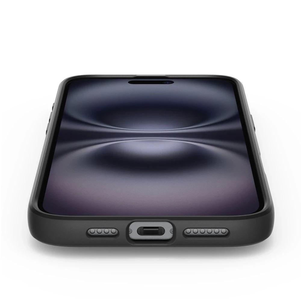 Spigen Liquid Air Apple iPhone 16 – dėklas telefonui juodos spalvos