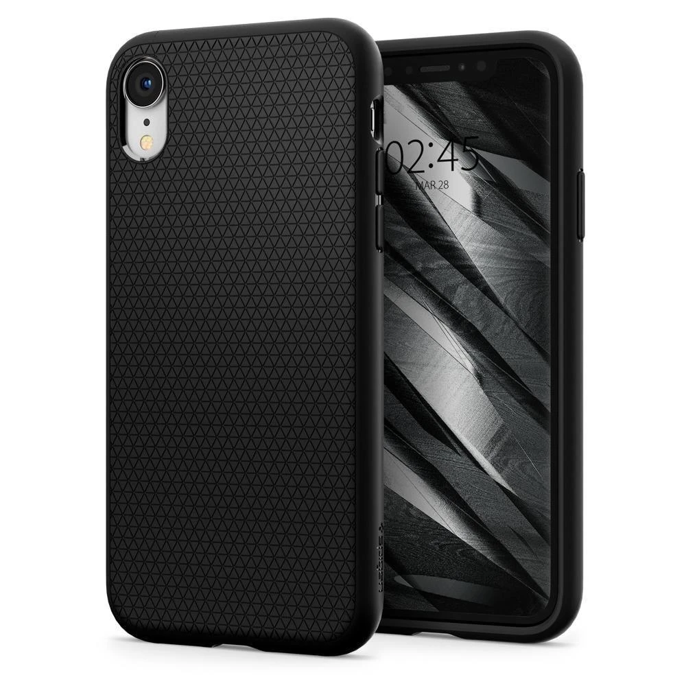 Dėklas Spigen Liquid Air, juodos spalvos – Apple iPhone XR