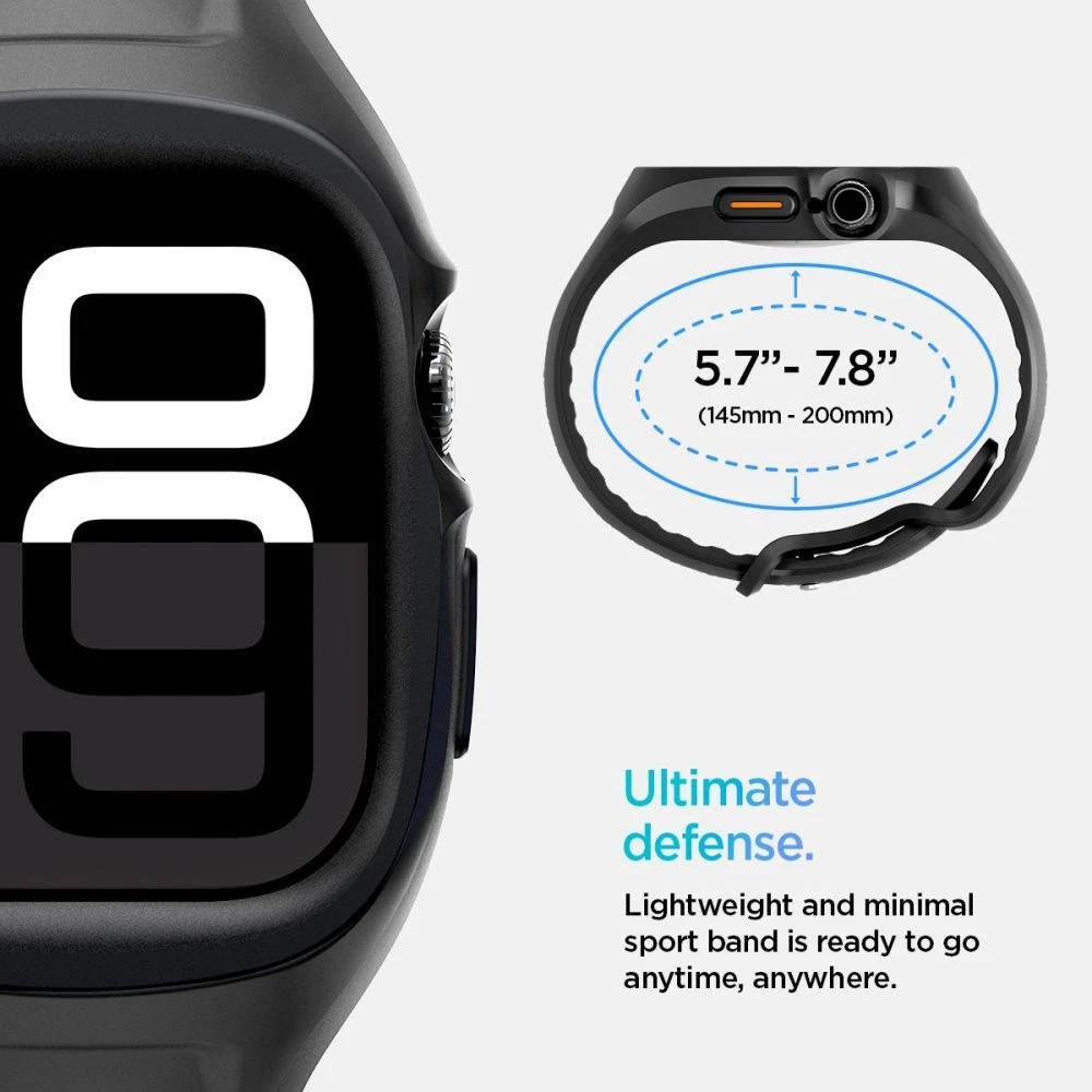 Spigen Liquid Air Pro apyrankė skirta Apple Watch 46mm – Matte juodos spalvos