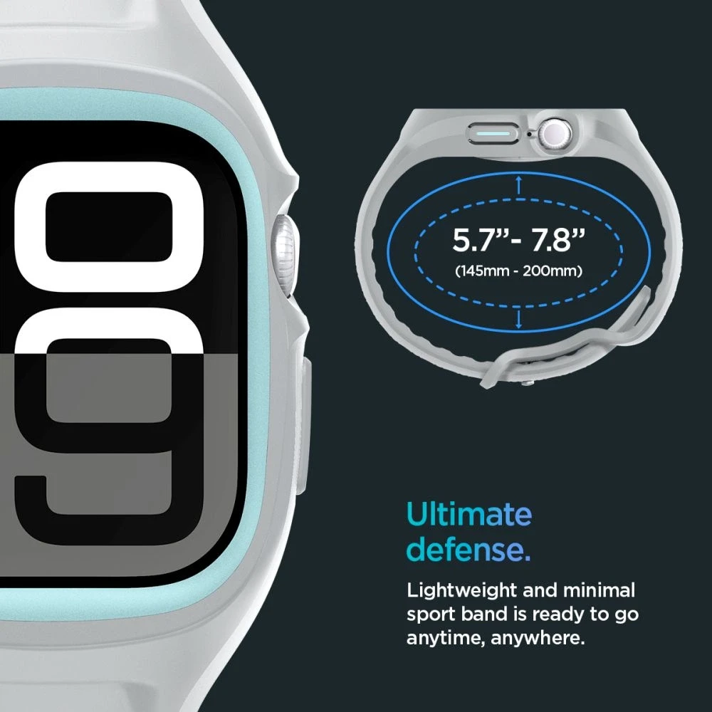 Spigen Liquid Air Pro apyrankė skirta Apple Watch 10 46mm – pilkos spalvos