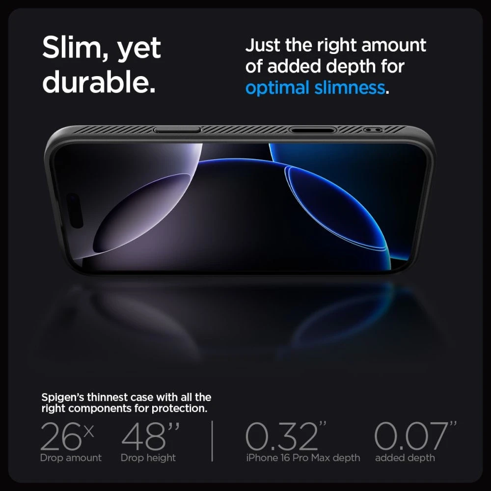 „Spigen Liquid Air „T“ MagSafe“ dėklas, skirtas „iPhone 16 Pro Max“ – matinis juodas