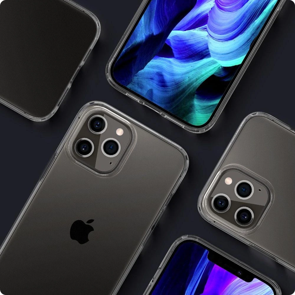 „SPIGEN“ skystųjų kristalų iPhone 12/12 PRO skaidrus dėklas