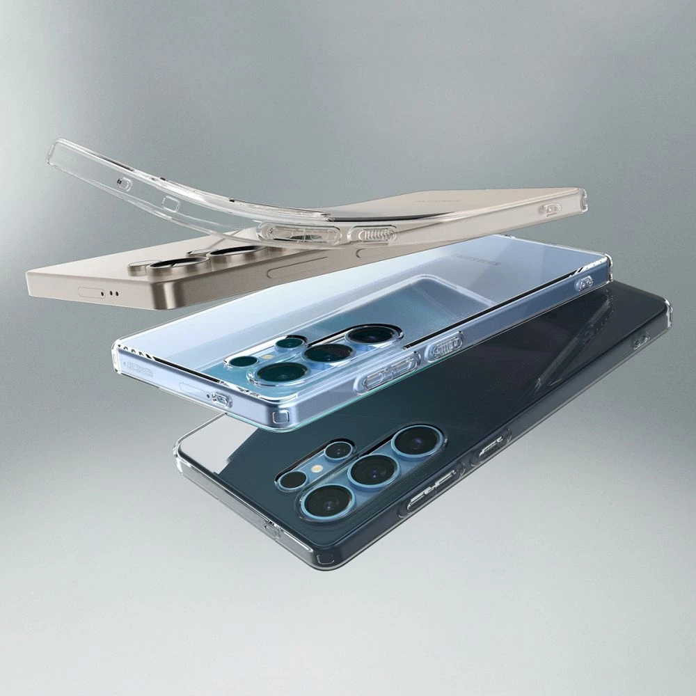Dėklas Spigen skystųjų kristalų „Samsung Galaxy S25 Ultra“ – skaidrūs blizgučiai