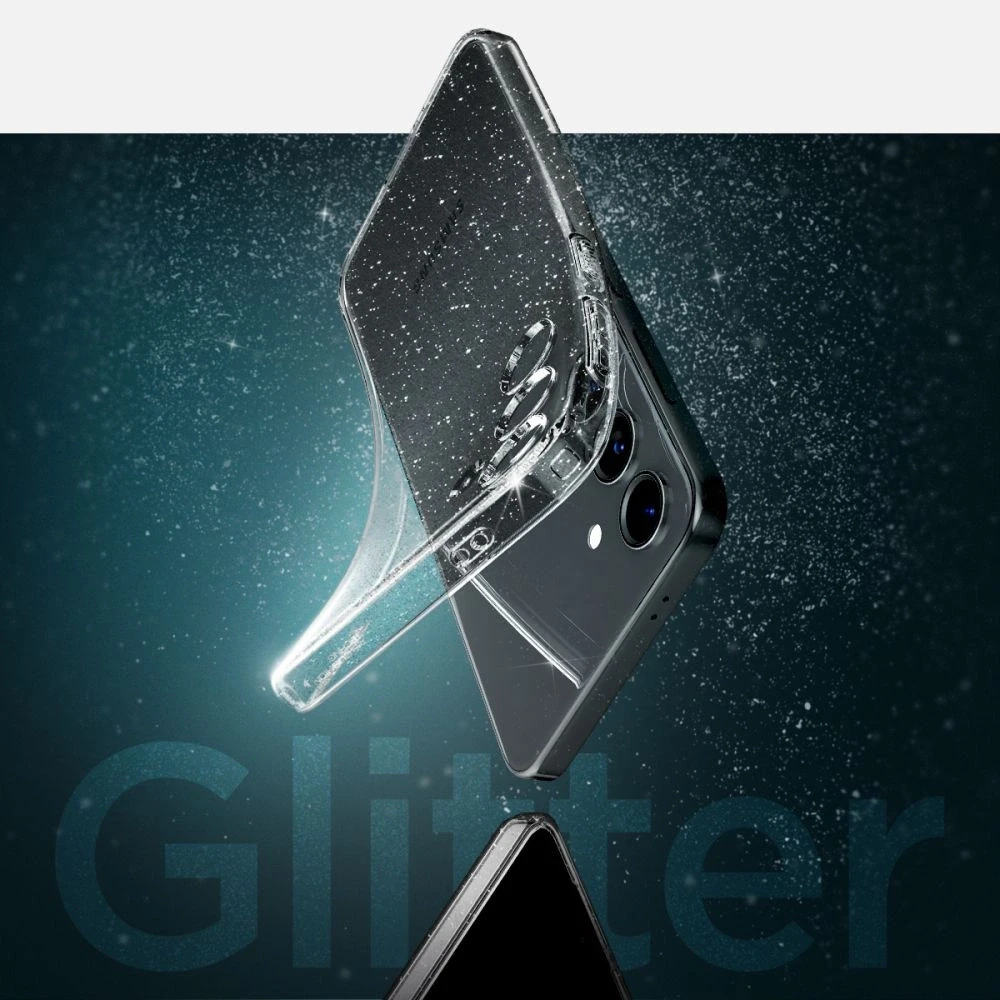 Spigen Liquid Crystal dėklas skirtas Samsung Galaxy S24 – skaidrus Glitter