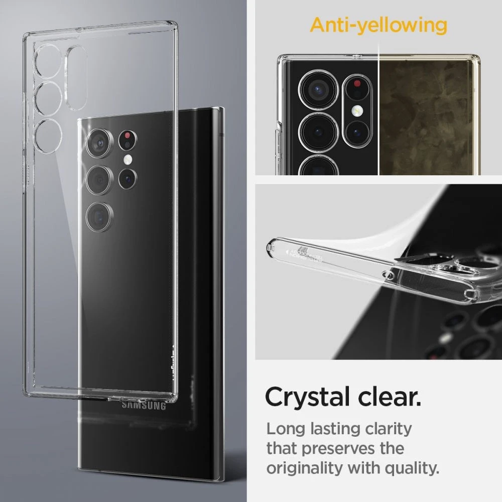 Dėklas SPIGEN LIQUID CRYSTAL SAMSUNG S22 ULTRA CLEA