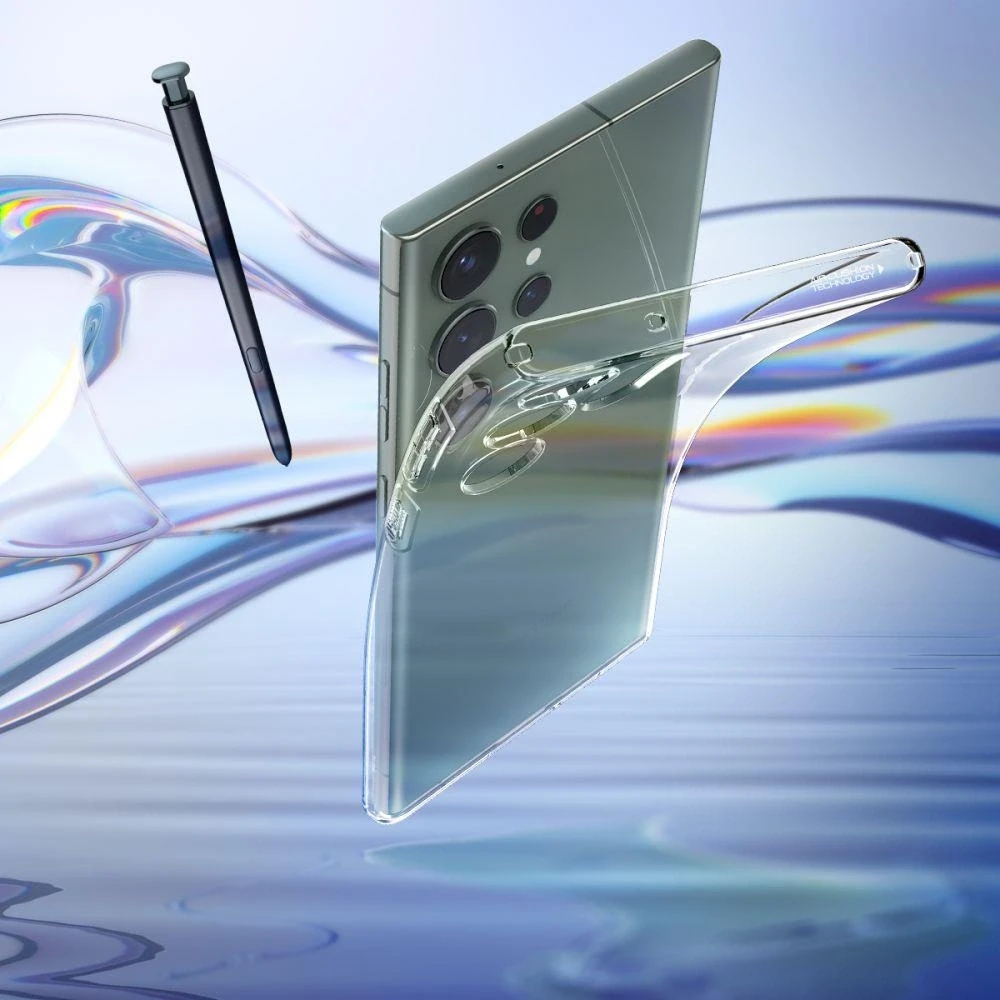 Spigen Liquid Crystal dėklas skirtas Samsung Galaxy S23 Ultra, spalva - Crystal Clear