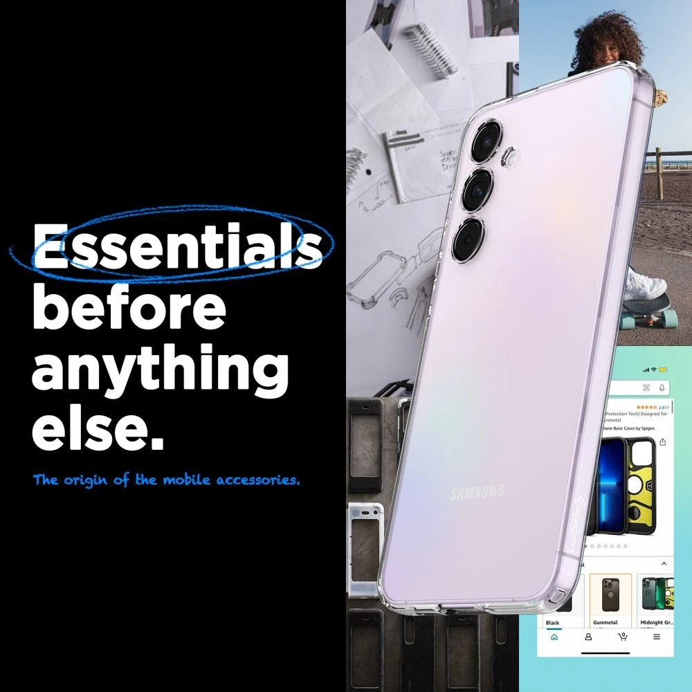 Spigen Liquid Crystal dėklas skirtas Samsung Galaxy A55 5G, spalva - Crystal Clear