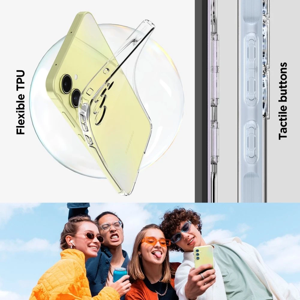 Spigen Liquid Crystal dėklas skirtas Samsung Galaxy A55 5G, spalva - Crystal Clear