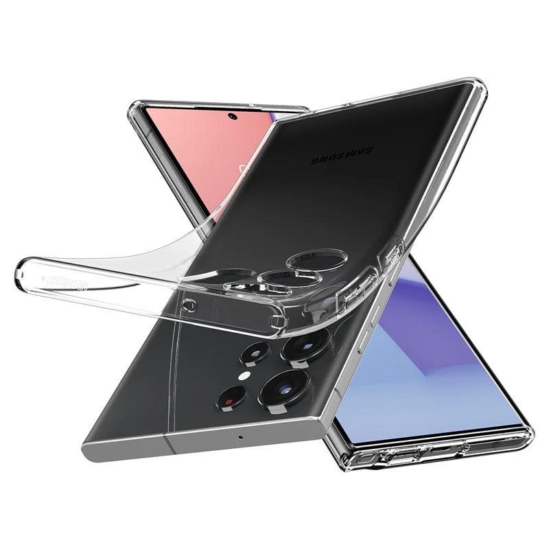 Spigen Liquid Crystal dėklas skirtas Samsung Galaxy S23 Ultra, spalva - Crystal Clear