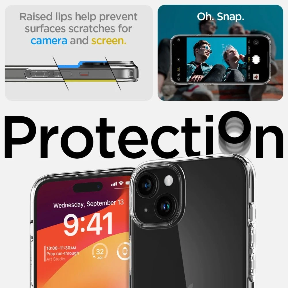 Dėklas SPIGEN LIQUID CRYSTAL IPHONE 15 CLEAR