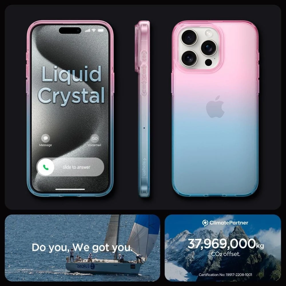Dėklas SPIGEN LIQUID CRYSTAL IPHONE 15 PRO GRADATION Rožinis