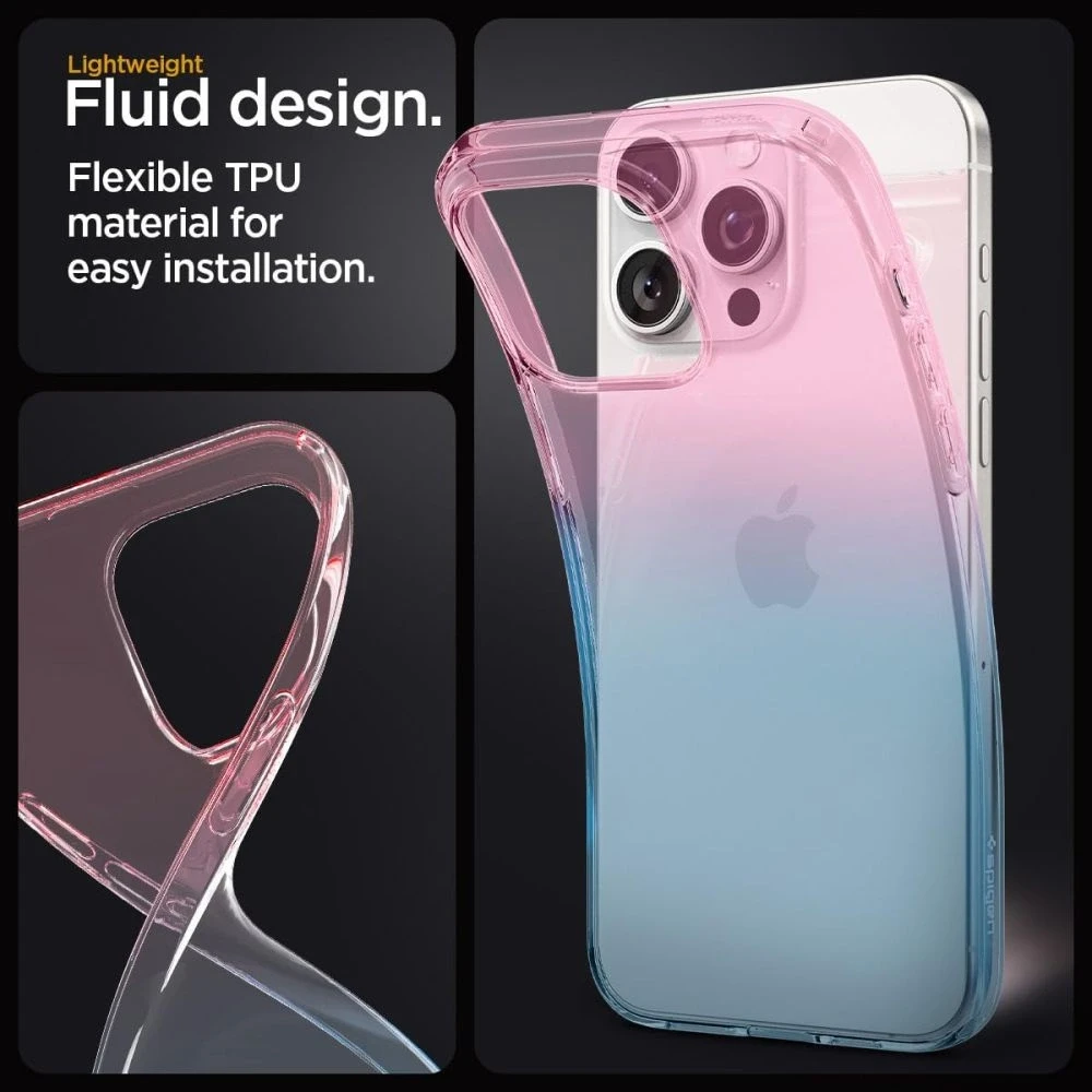 Dėklas SPIGEN LIQUID CRYSTAL IPHONE 15 PRO GRADATION Rožinis