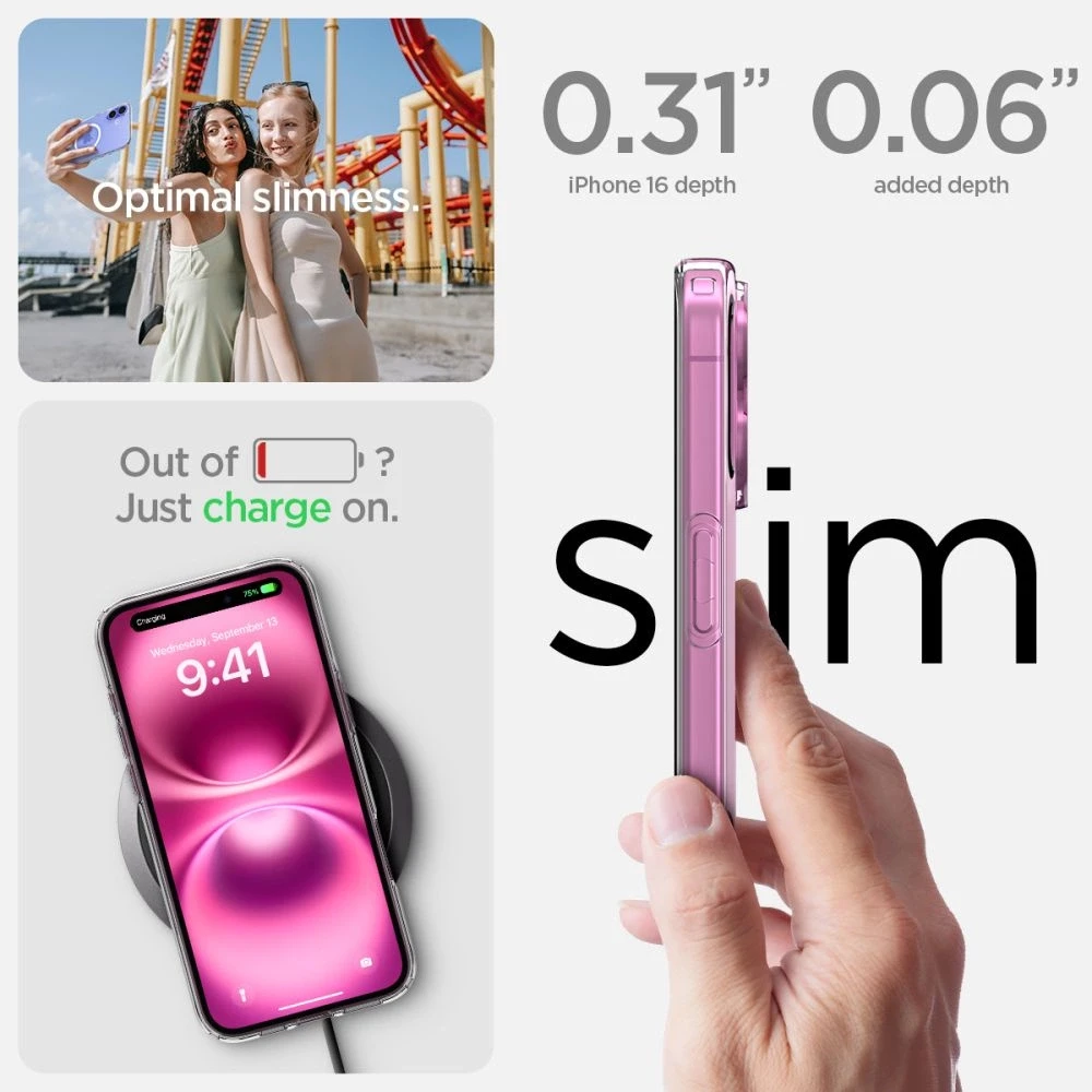 SPIGEN LIQUID CRYSTAL MAG MAGSAFE Apple iPhone 16 dėklas telefonui skaidrus