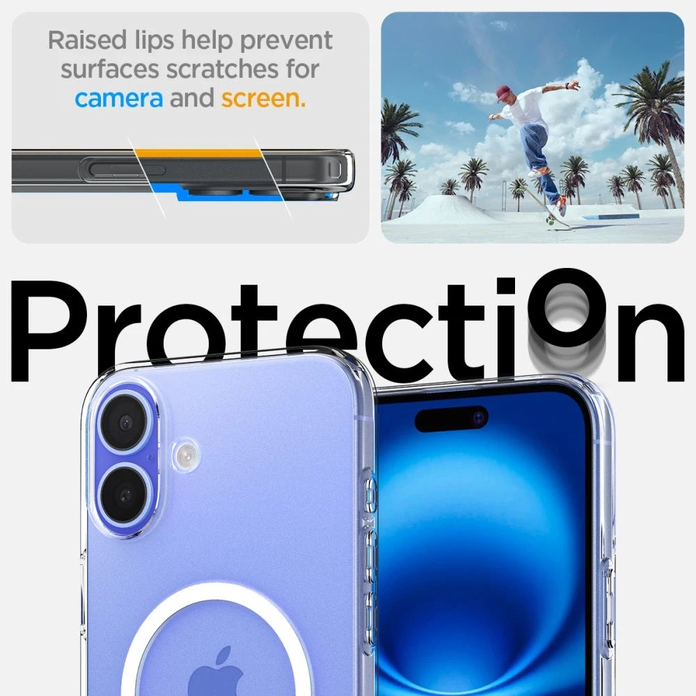 SPIGEN LIQUID CRYSTAL MAG MAGSAFE Apple iPhone 16 dėklas telefonui skaidrus