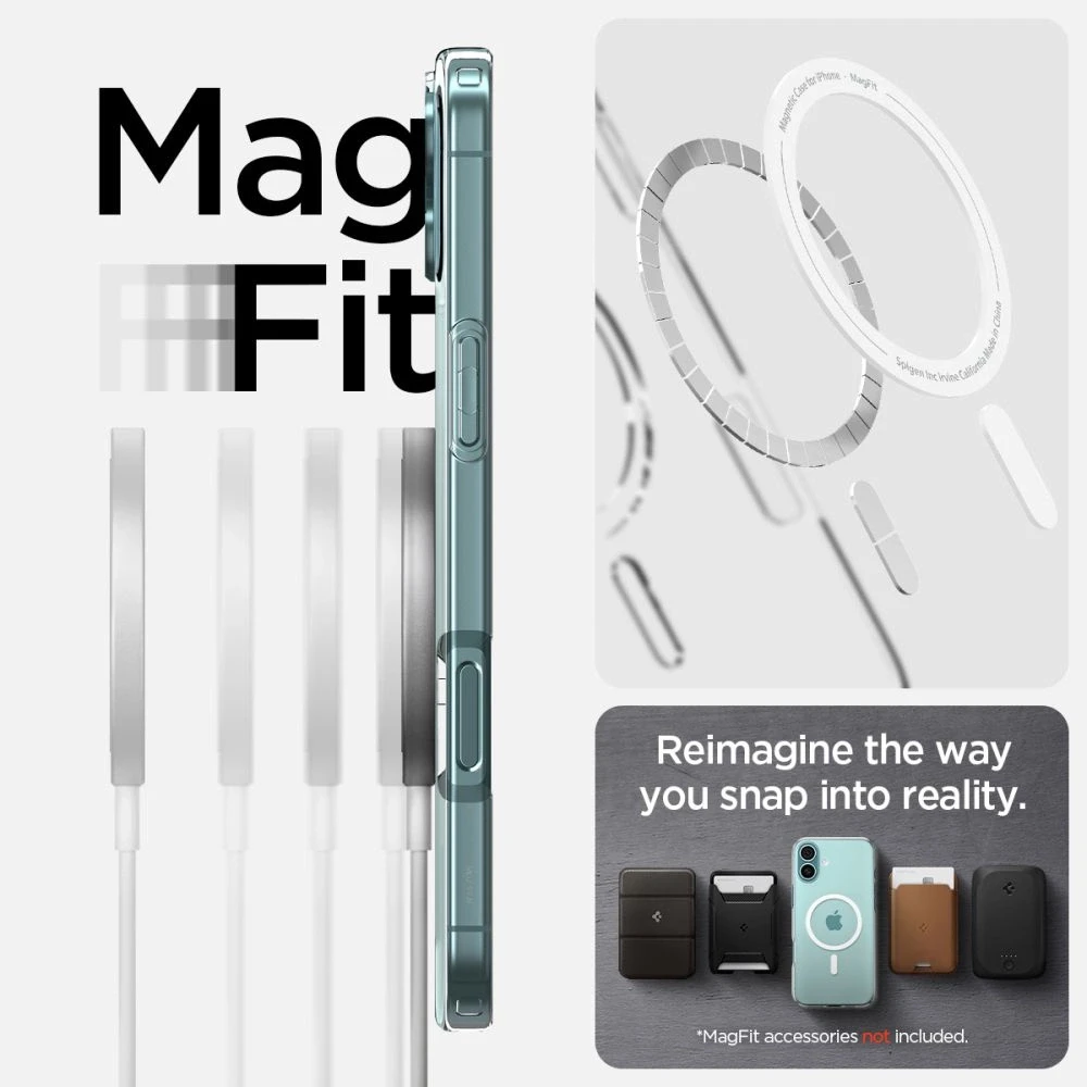 SPIGEN LIQUID CRYSTAL MAG MAGSAFE Apple iPhone 16 dėklas telefonui skaidrus