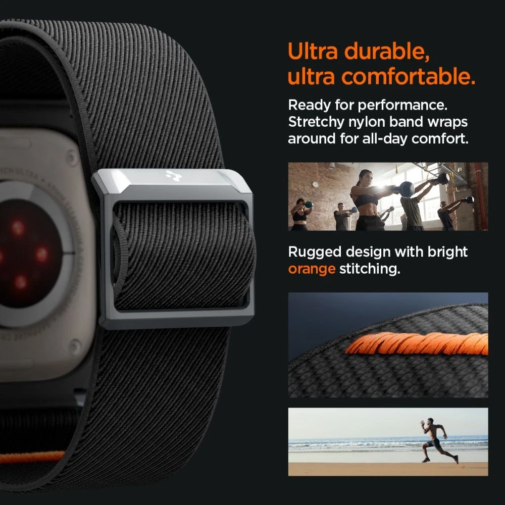 Apple Watch Ultra (49mm) Spigen Lite Fit ”Pro” dėklas laikrodžiui matinės juodos spalvos