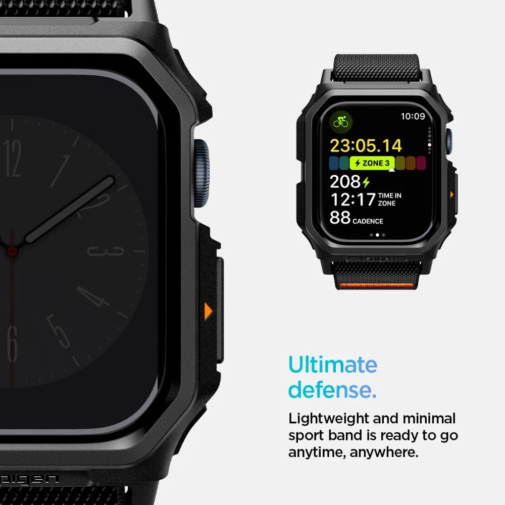 Apple Watch 10 (42mm) Spigen Lite Fit ”Pro” Matte juodas