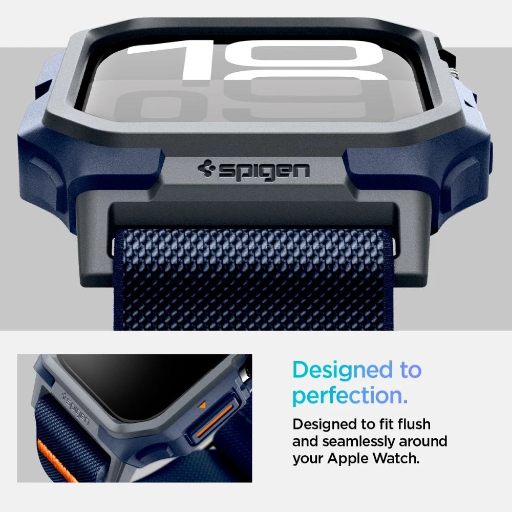 „Spigen Lite Fit Pro“ dirželis, skirtas „Apple Watch 10“ (46 mm), tamsiai mėlynas, Mėlyna
