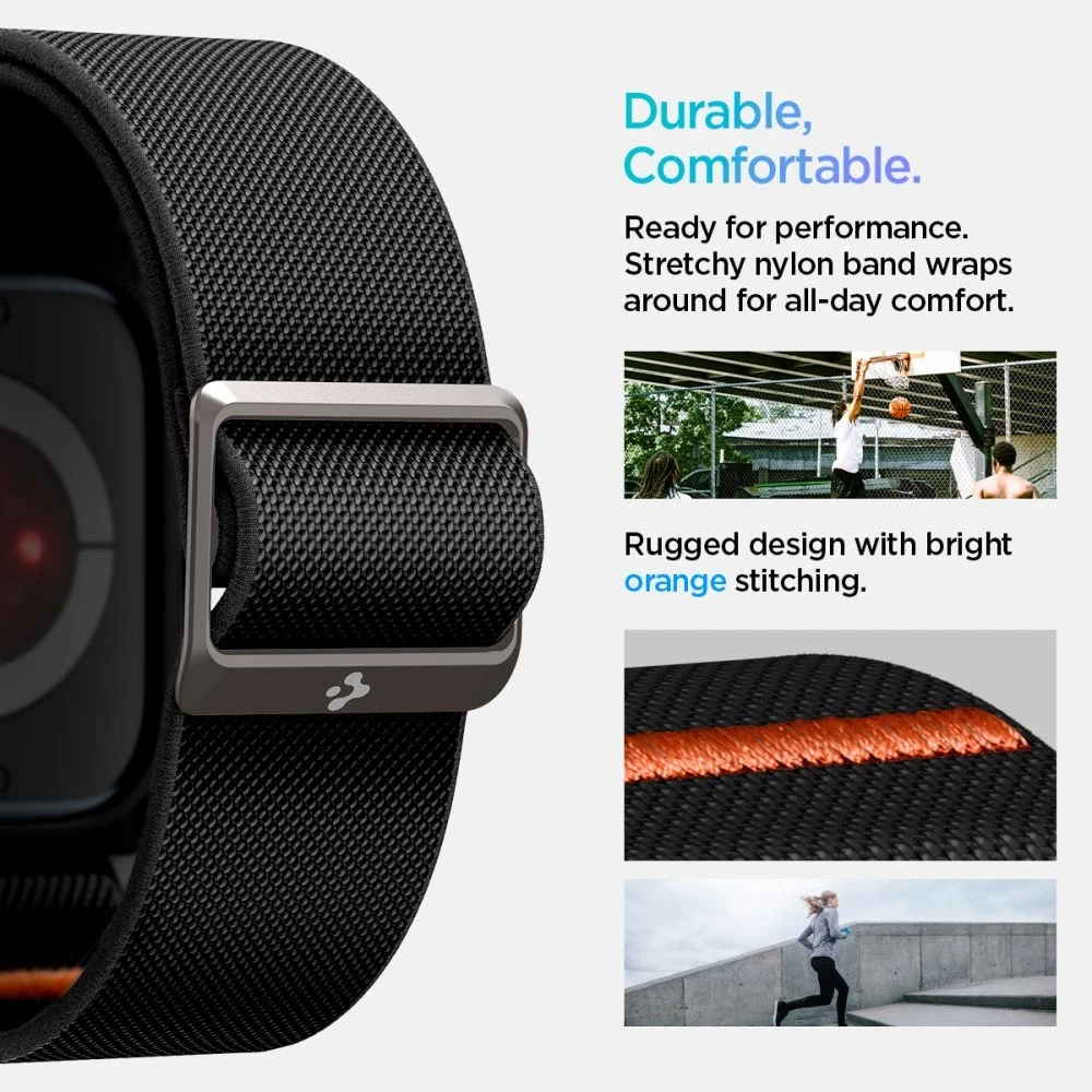 Spigen Lite Fit Pro, matte juodos spalvos – Apple Watch 11/10 46mm