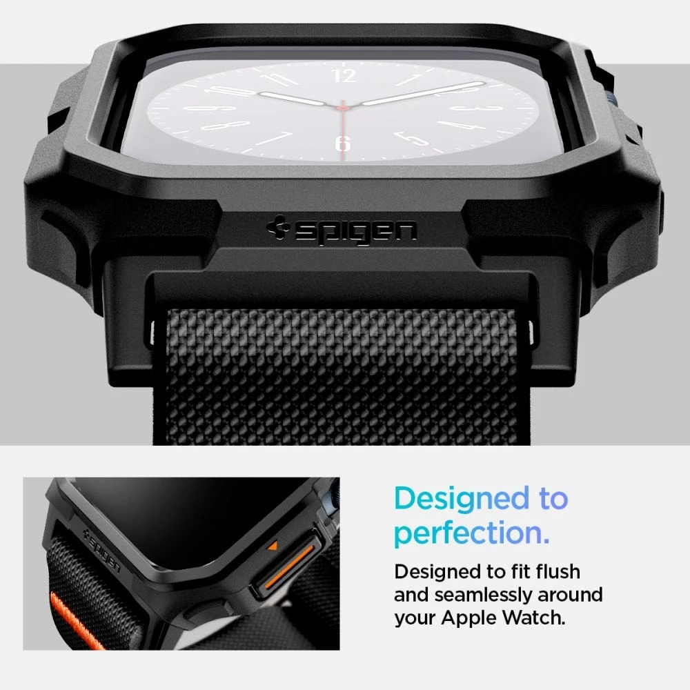 Apple Watch 10 (42mm) Spigen Lite Fit ”Pro” Matte juodas