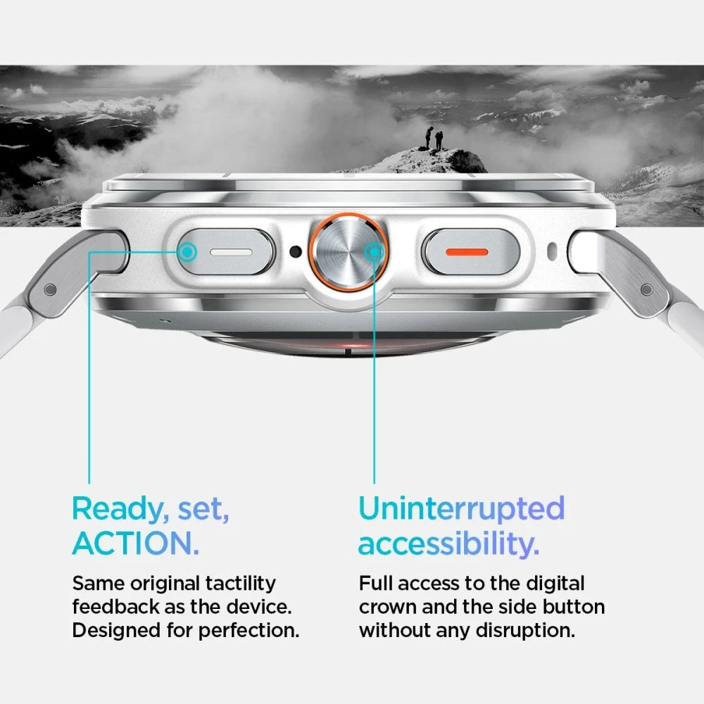 Spigen Modern Fit Band – Bracelet for Samsung Galaxy Watch Ultra 47 mm (Sidabrinis)