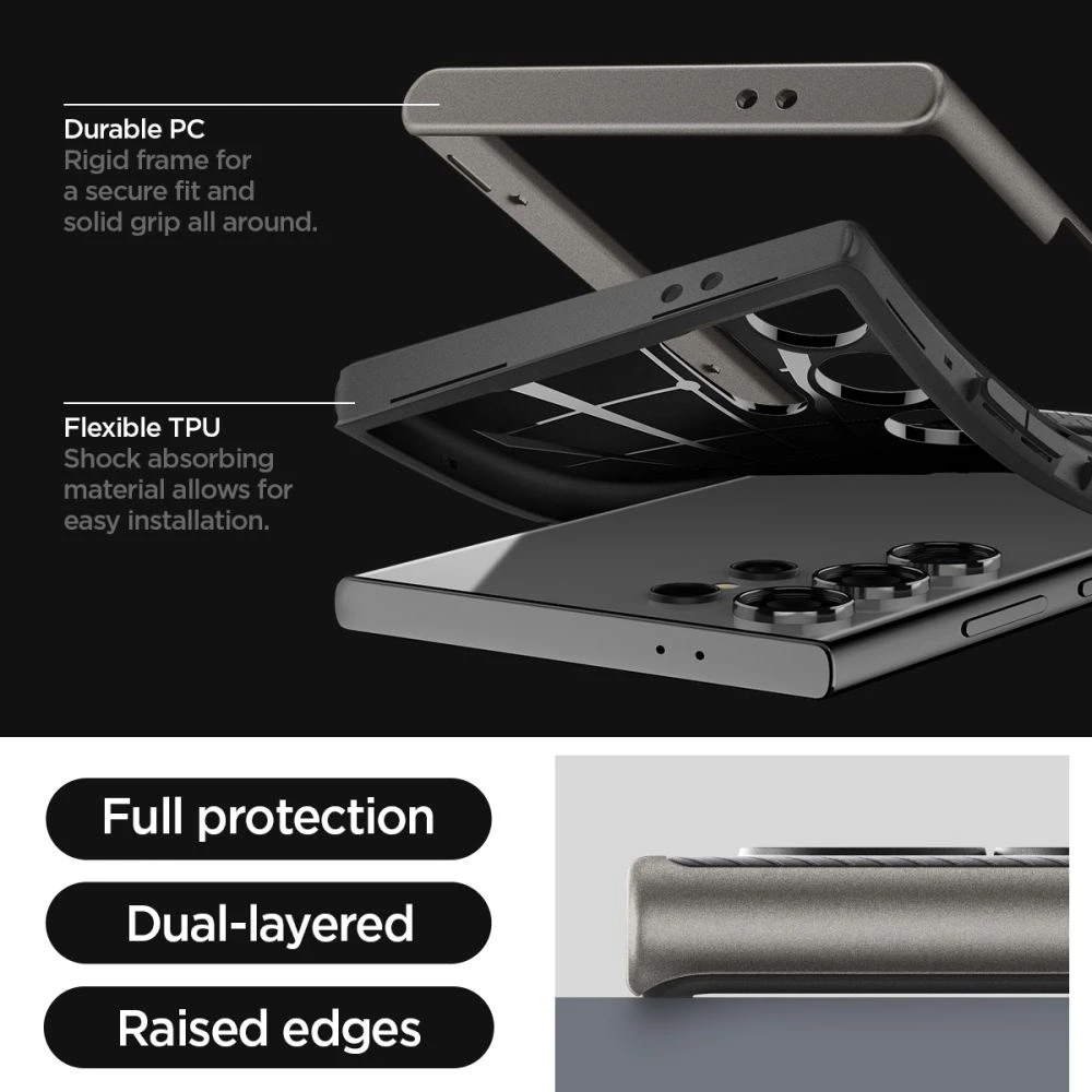 Dėklas Samsung Galaxy S24 Ultra Spigen Neo Hybrid Gunmetal
