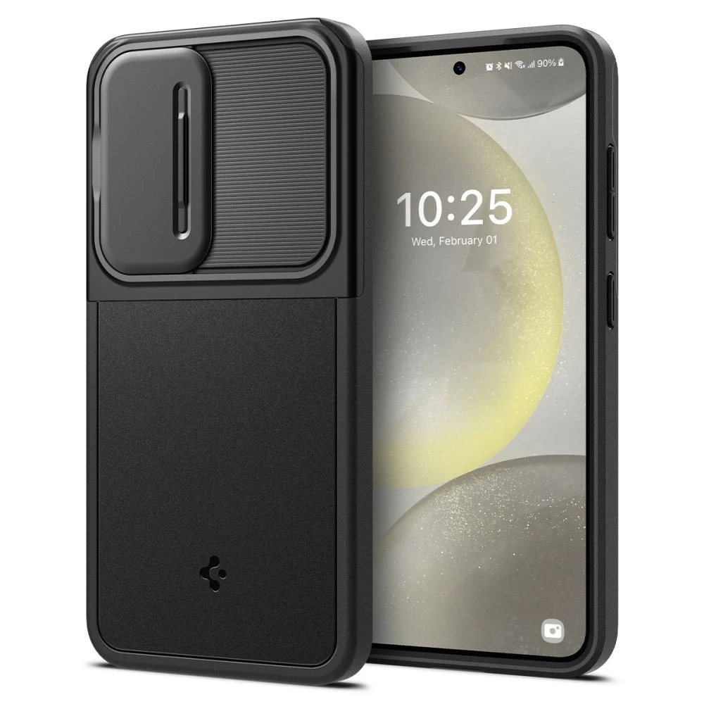 Samsung Galaxy S24 Spigen Optik Armor dėklas telefonui juodos spalvos