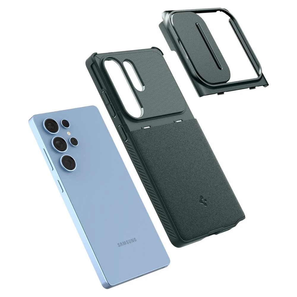 Spigen Optik Armor dėklas skirtas Samsung Galaxy S25 Ultra – žalios spalvos