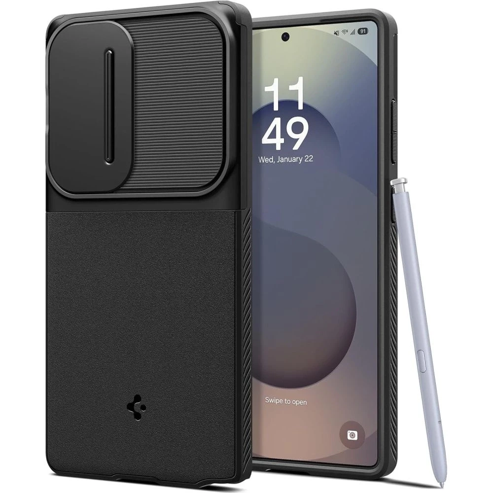 Dėklas Spigen Optik Armor Galaxy S25 Ultra juodas