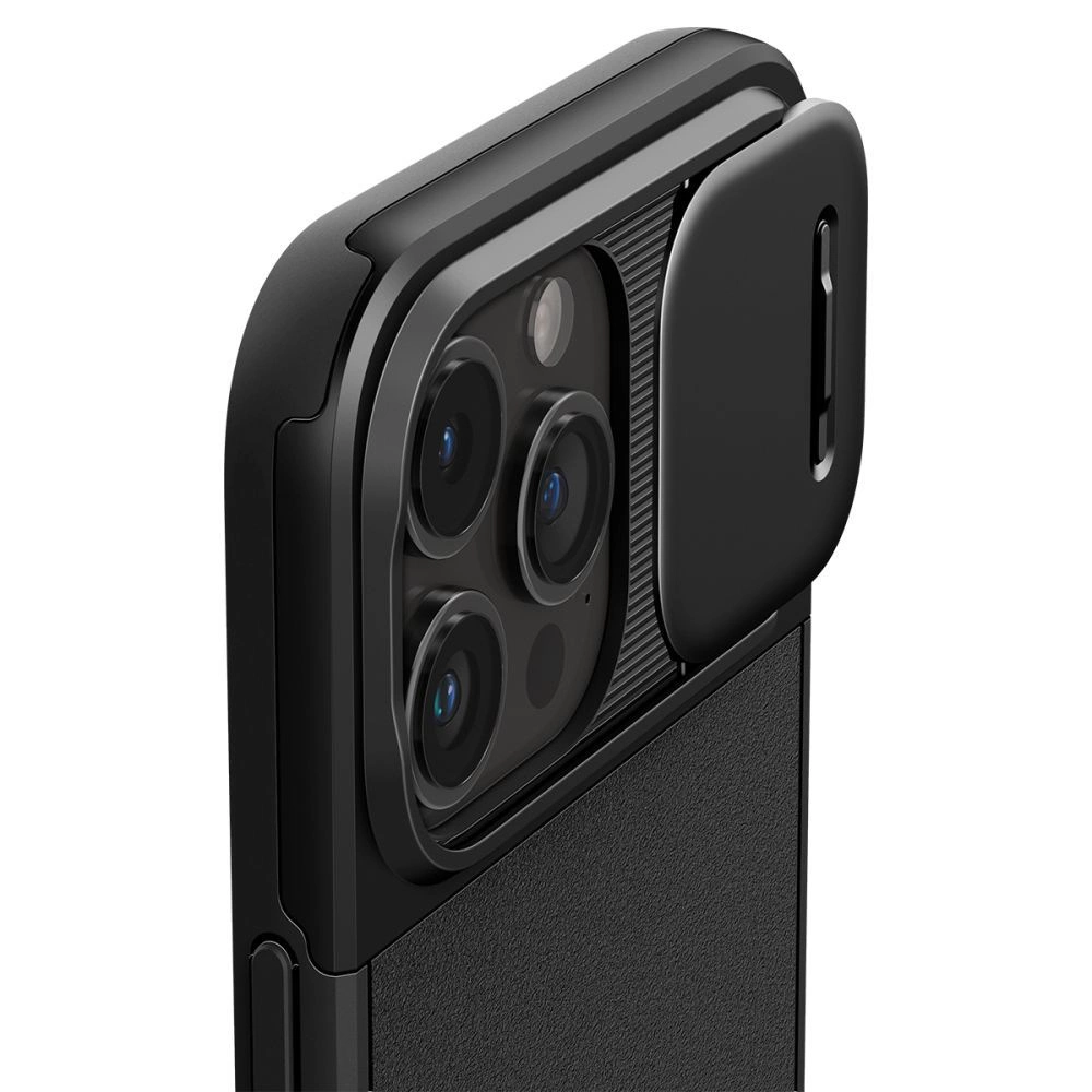 Apple iPhone 15 Pro Spigen Optik Armor MagSafe dėklas telefonui juodos spalvos