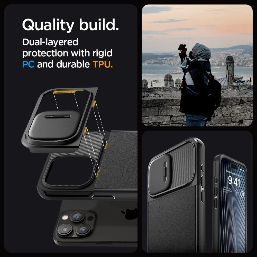 Dėklas Spigen OPTIK ARMOR MAG MAGSAFE IP