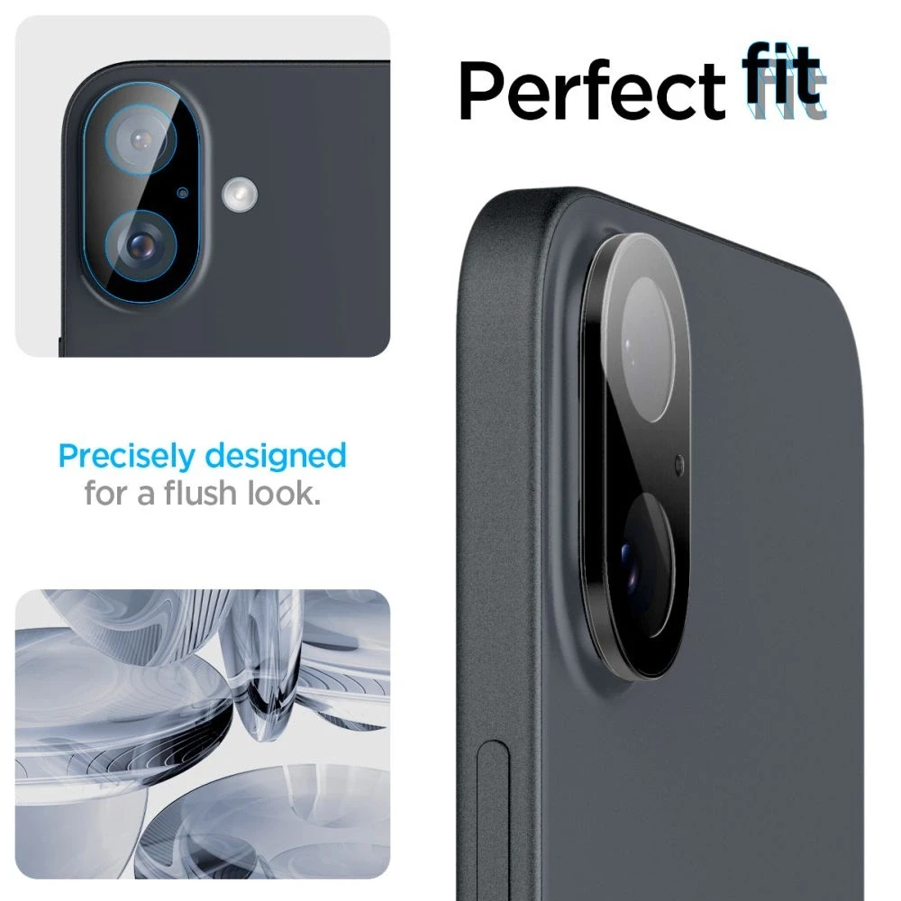 Spigen OPTIK GLAS.TR CAMERA PROTECTOR 2-PACK Apple iPhone 16 / 16 PLUS Juodas