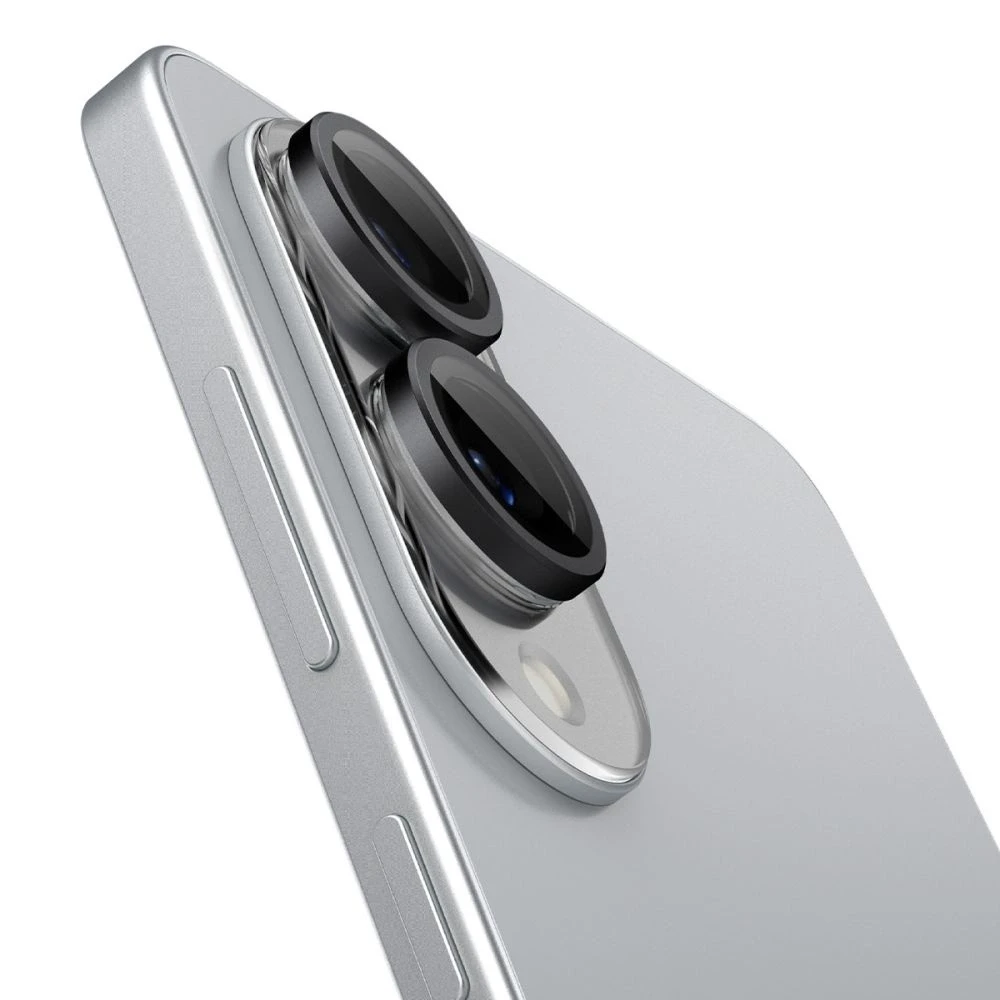 Spigen Optik Pro GLAS.TR "Ez Fit" 2-pack Camera Cdėklas skirtas Samsung Galaxy S25 Edge – juodos spalvos