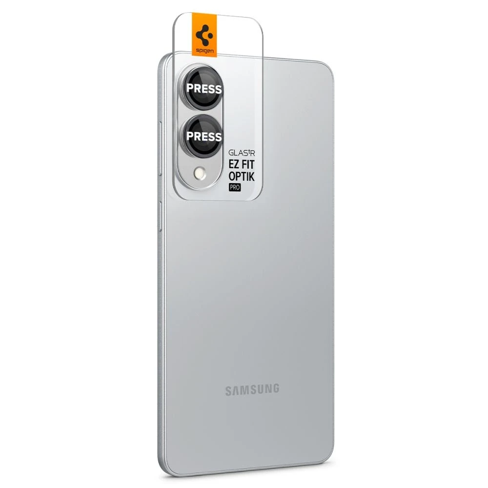 Spigen Optik Pro GLAS.TR "Ez Fit" 2-pack Camera Cdėklas skirtas Samsung Galaxy S25 Edge – juodos spalvos