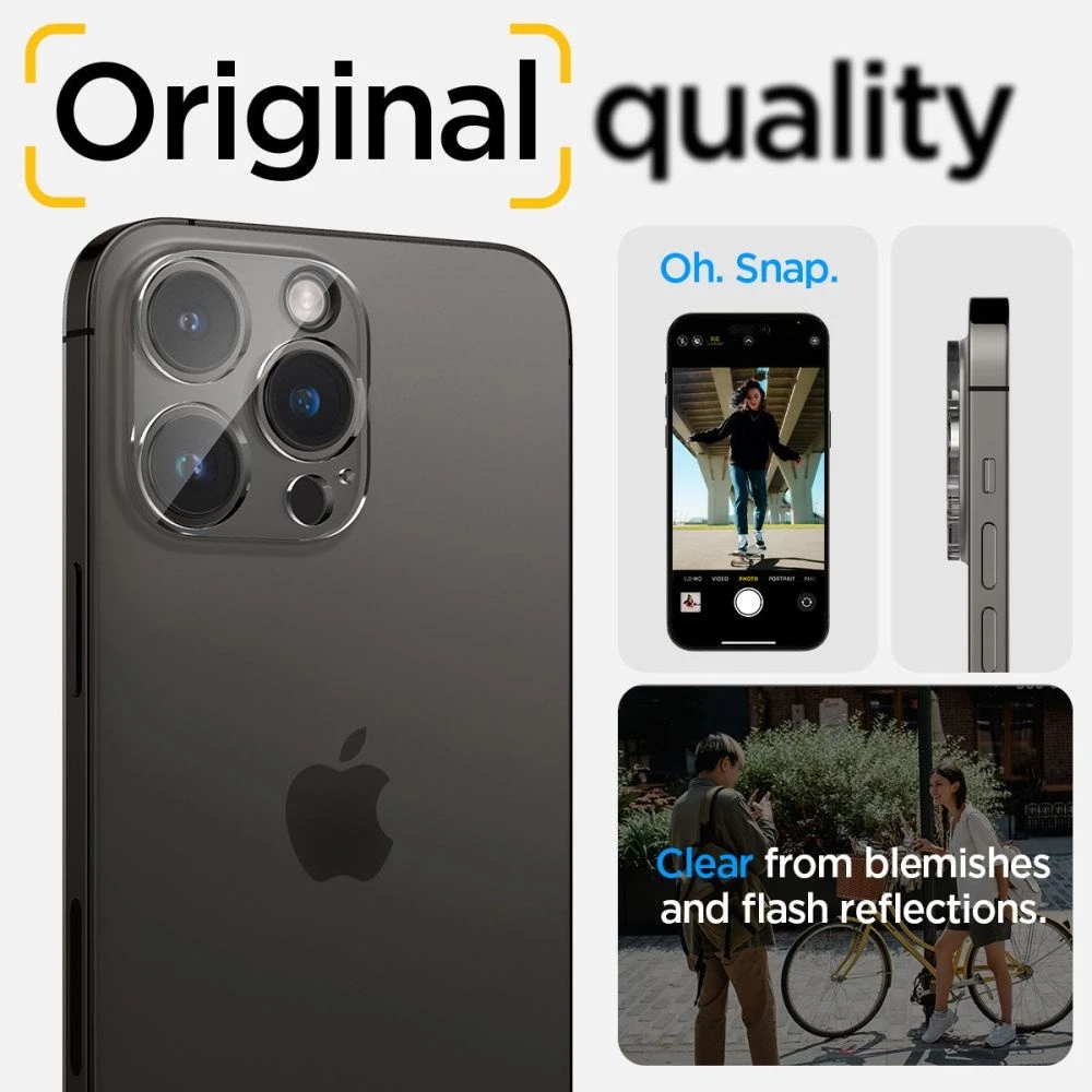 Spigen fotoaparato apsauga iPhone 14 Pro 6,1 / Pro Max 6,7 Optik.TR Camera Protector 2 vnt. Crystal permatomas