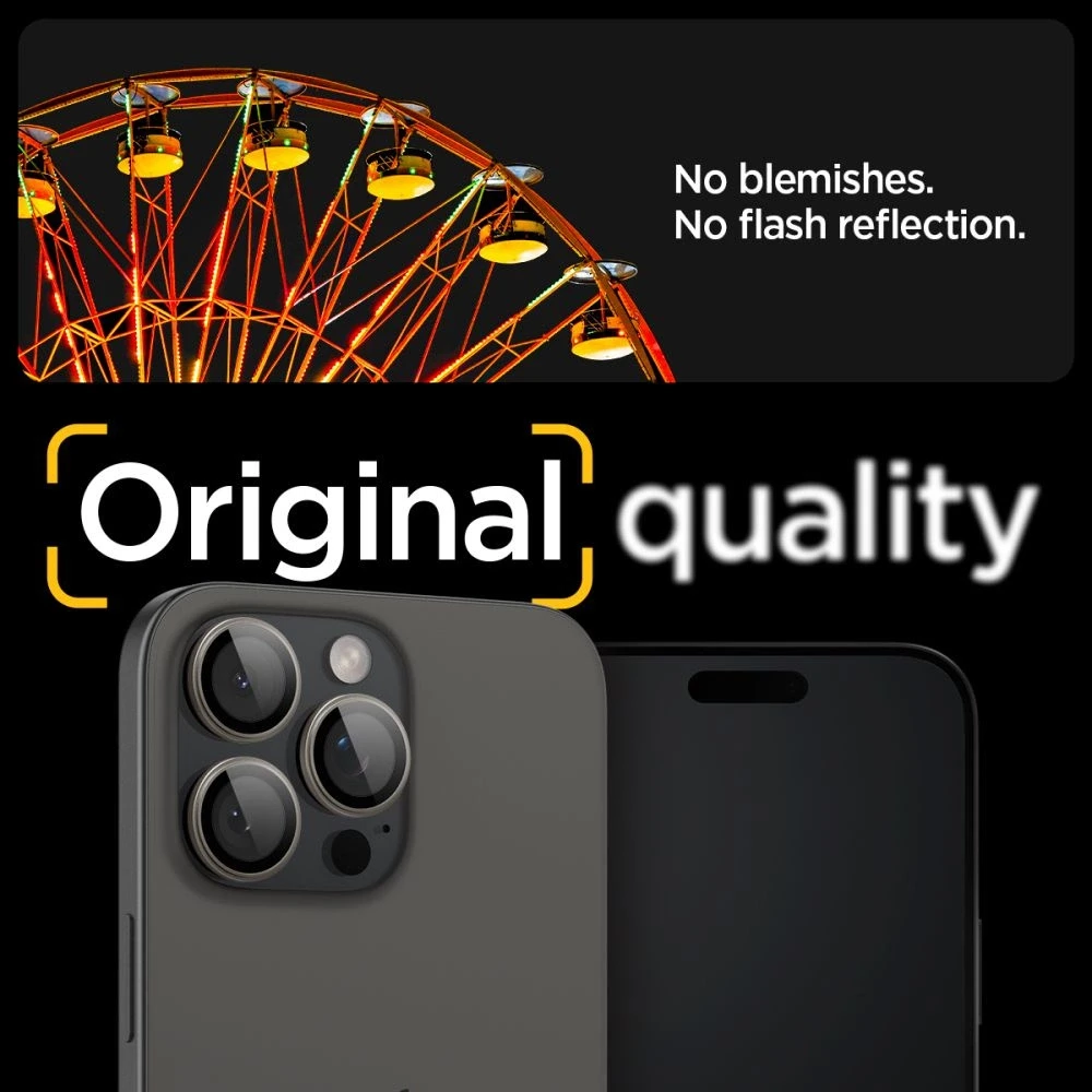 Kameros apsauga Apple iPhone 14 Pro / 14 Pro Max / 15 Pro / 15 Pro Max / 16 Pro / 16 Pro Max / 17 Pro / 17 Pro Max Spigen Optik.TR Camera Protector 2 vnt. Natural Titanium beige