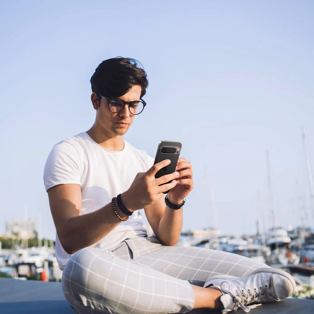 „Spigen Glass tR EZ Fit Optik“ 2 vnt., krištolo skaidrumo – „Google Pixel 9 Pro XL“