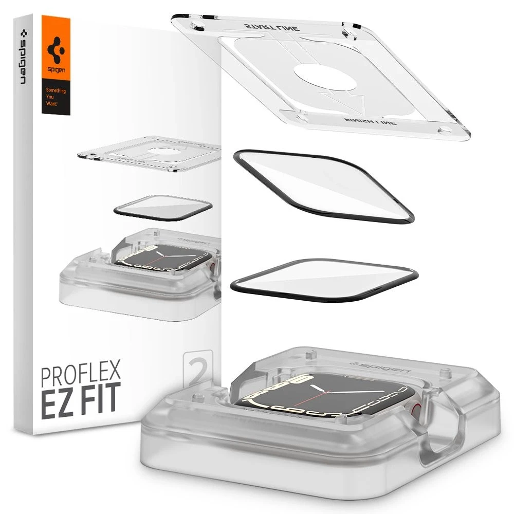 Apsauginis ekrano stiklas išmaniojo laikrodžio Apple Watch 7, 41mm, 2vnt.