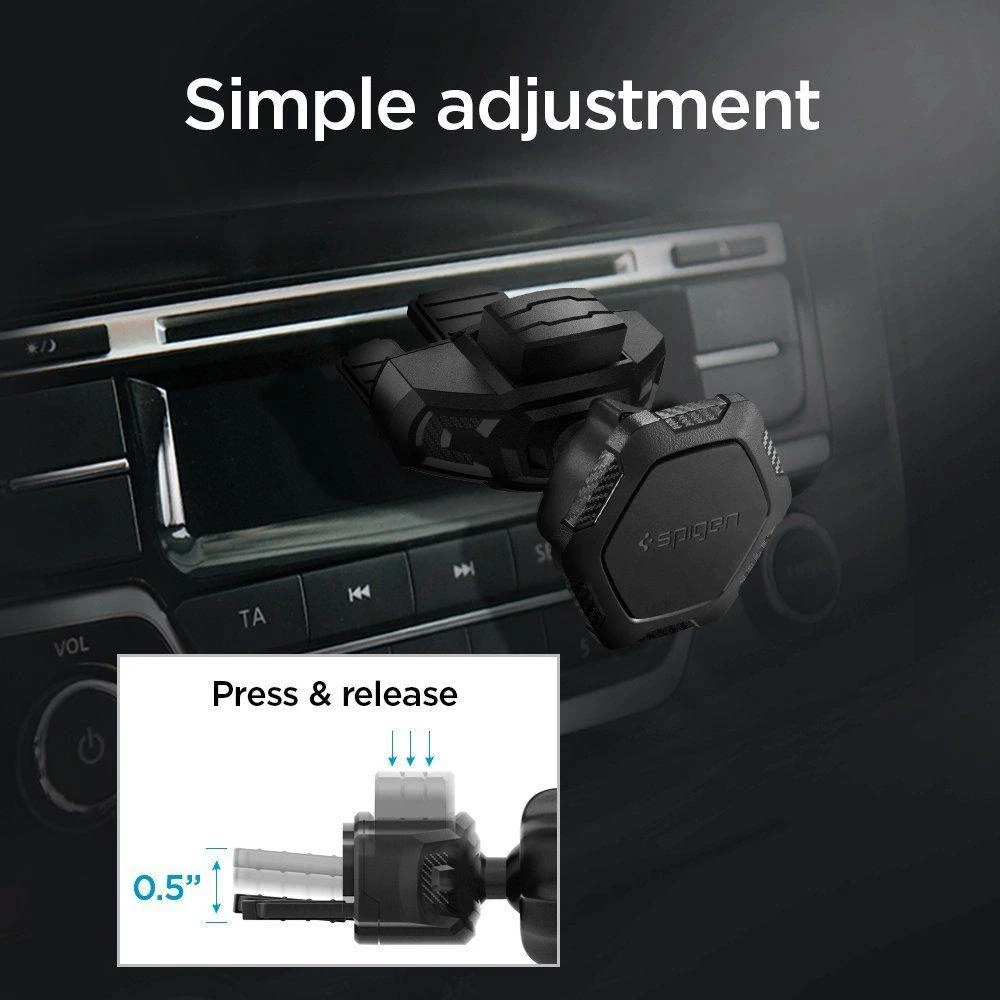Spigen Magnetinis CD laikiklis automobiliui QS24 Juodas