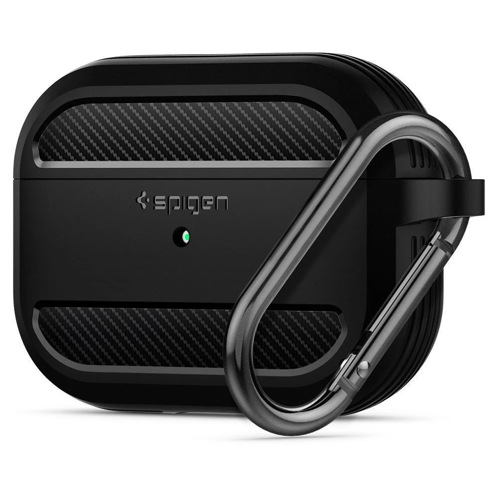 „Spigen Rugged Armor“ apsauginis dėklas, skirtas „AirPods Pro“, juodas