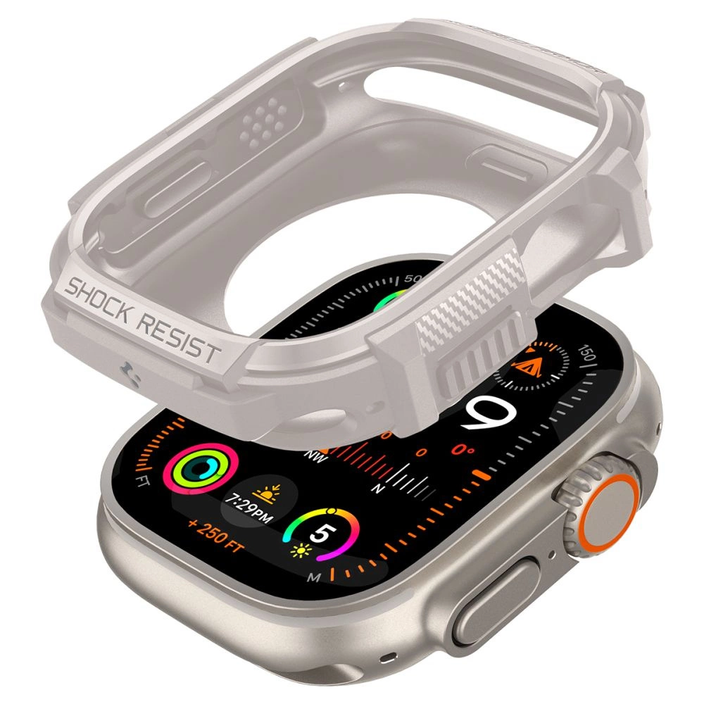 Apple Watch Ultra 1 / 2 (49mm) Spigen Rugged Armor beige dėklas laikrodžiui