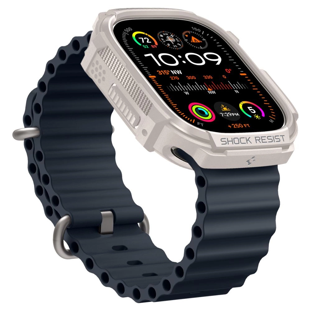 Apple Watch Ultra 1 / 2 (49mm) Spigen Rugged Armor beige dėklas laikrodžiui